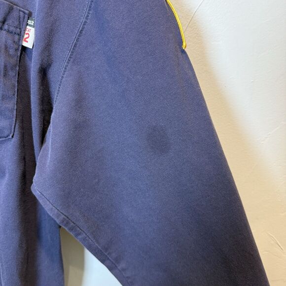 Carhartt  Men's Force Flame Resistant FR Long Sleeve Navy Shirt Size XL *SPOTS* - Picture 7 of 16